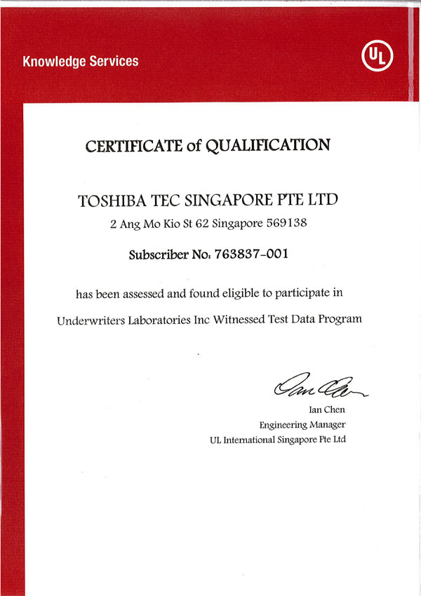 Underwriters Laboratories Inc Witnessed Test Data Program